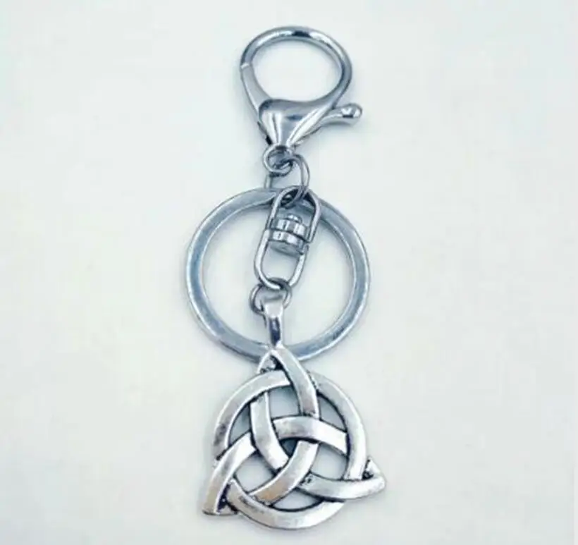 1 шт. высокое качество Triquetra Trinity Knot Charm Сумочка Автомобильный держатель для ключей