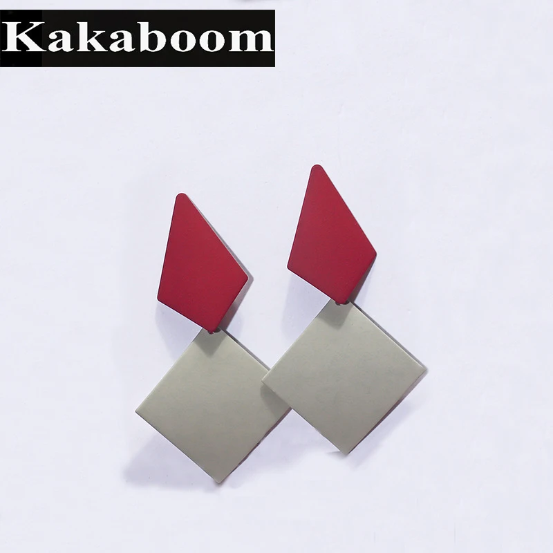Kakaboom Для женщин матовый цвет геометрический Ретро Винтаж серьги Нежный