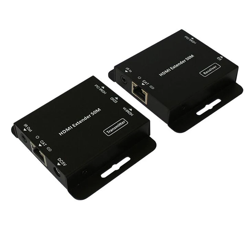 Удлинитель HDMI с выходом + ИК и EDID управление помощью кабеля cat5e/6 до 50 м 195 футов|extend