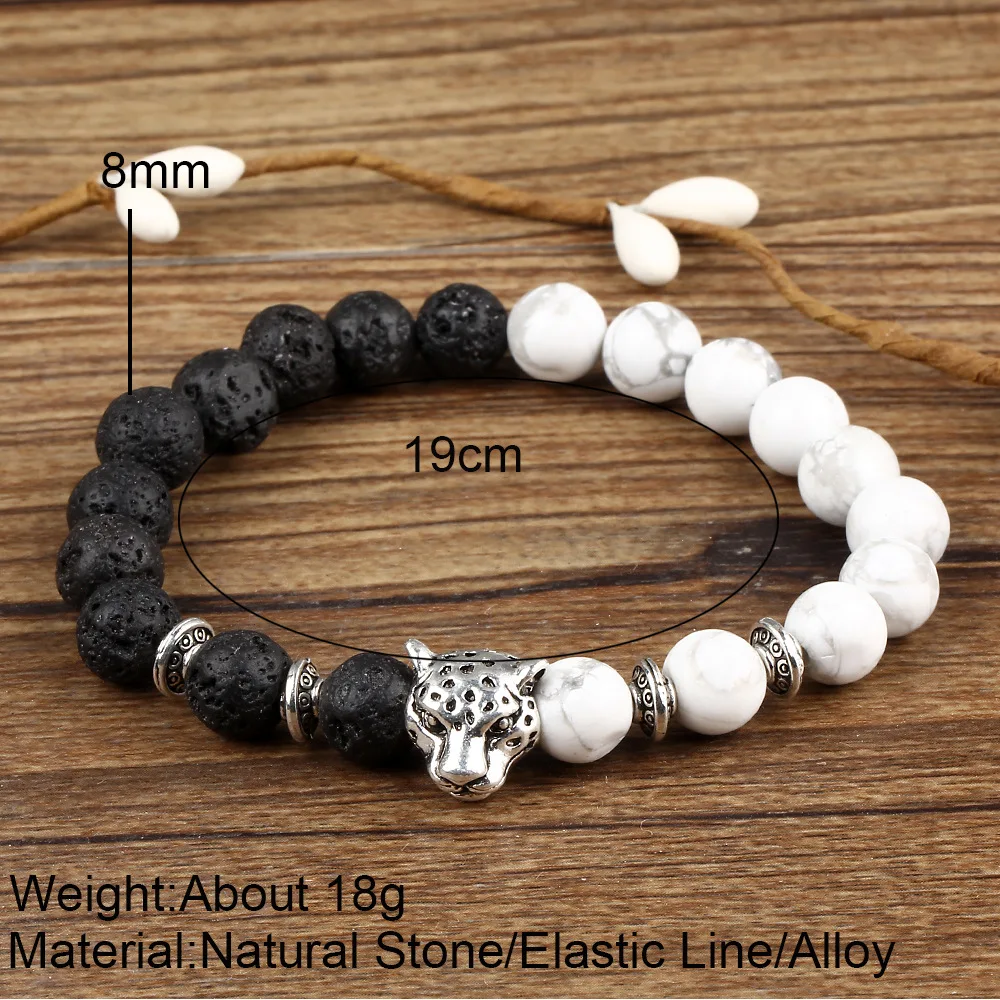 Новый модный браслет из натурального камня лавового с молитвенными бусинами