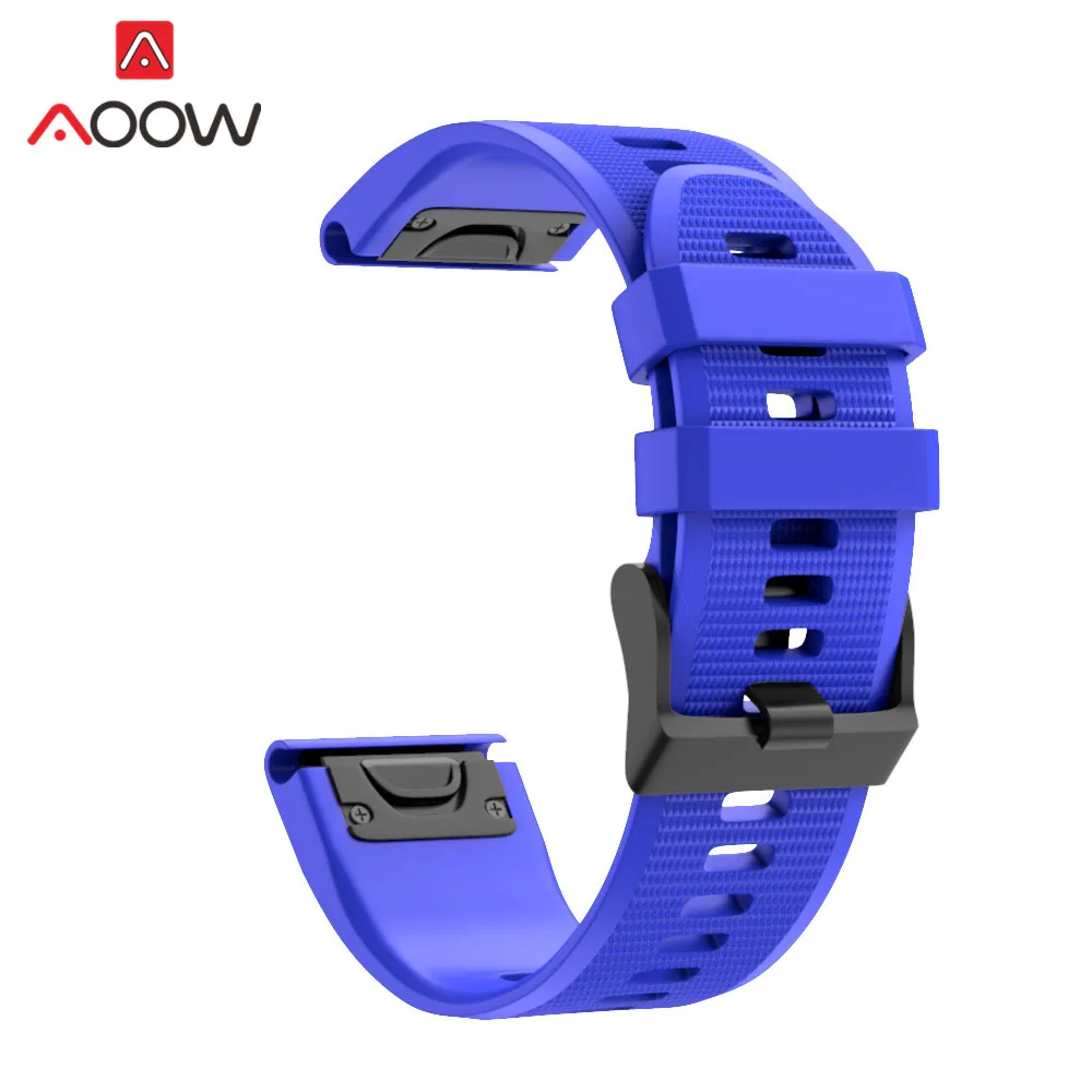 Royal blue 22 мм 26 мм силиконовый ремешок для часов Garmin fenix 3 HR fenix 5X fenix 3HR fenix 5 Plus быстросъемный сменный ремешок для браслета - Цвет ремешка: Royal blue