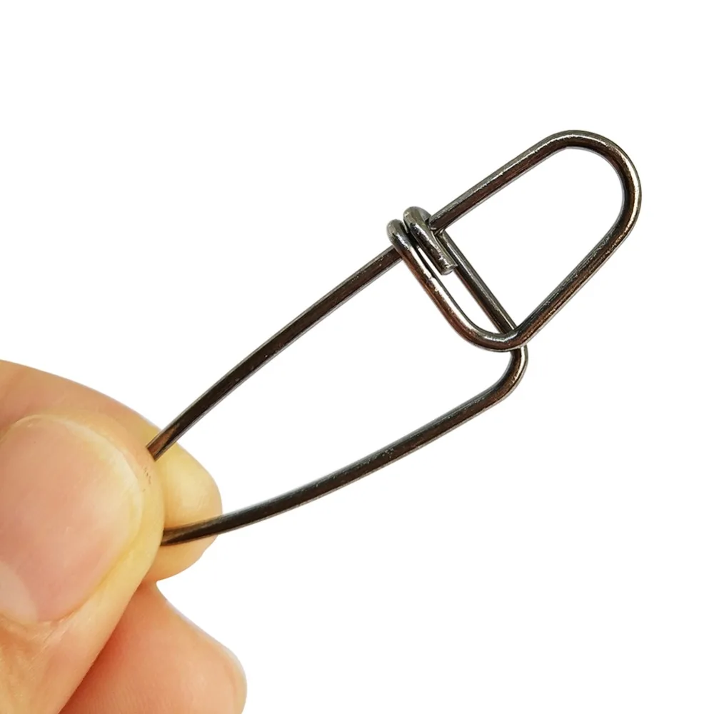 500/1000pcs Swivel Hook Fishing Snap Insurance #0-#8 Stainless Steel Connector Terminal Tackle for Carp | Спорт и развлечения