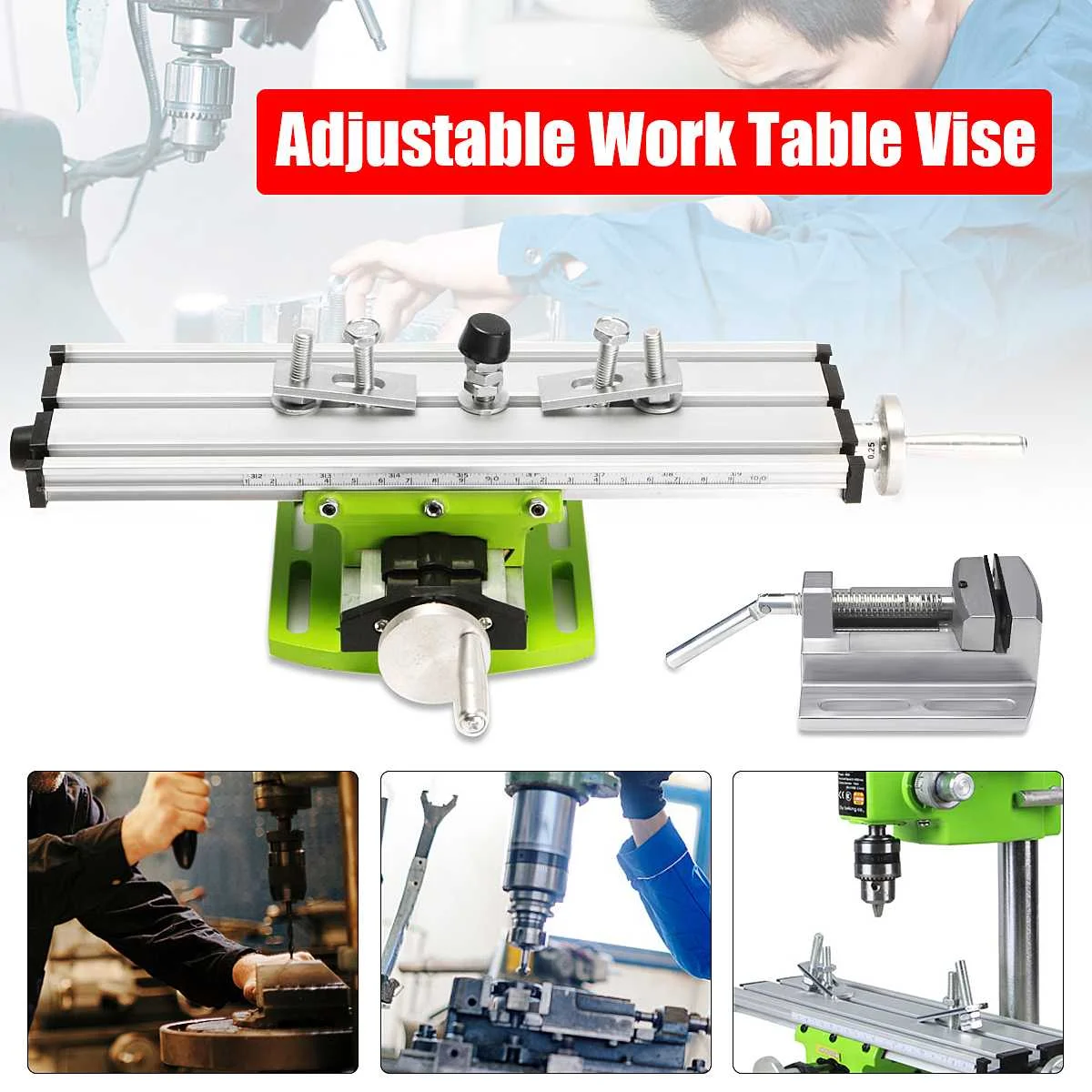 

Multifunction 2 Axis Milling Compound Working Table Cross Sliding Bench Drill Vise Fixture DIY Adjustment Worktable