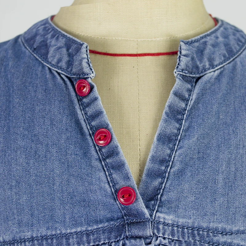 Джинсовое платье для маленьких девочек детский халат новорожденных сарафан с