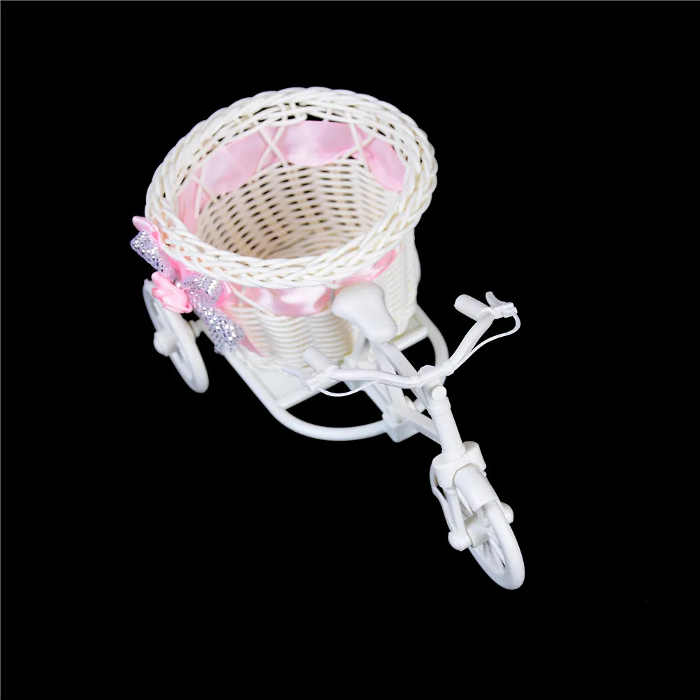 1 шт. горшок в виде велосипеда из ротанга корзина для хранения поплавок ваза