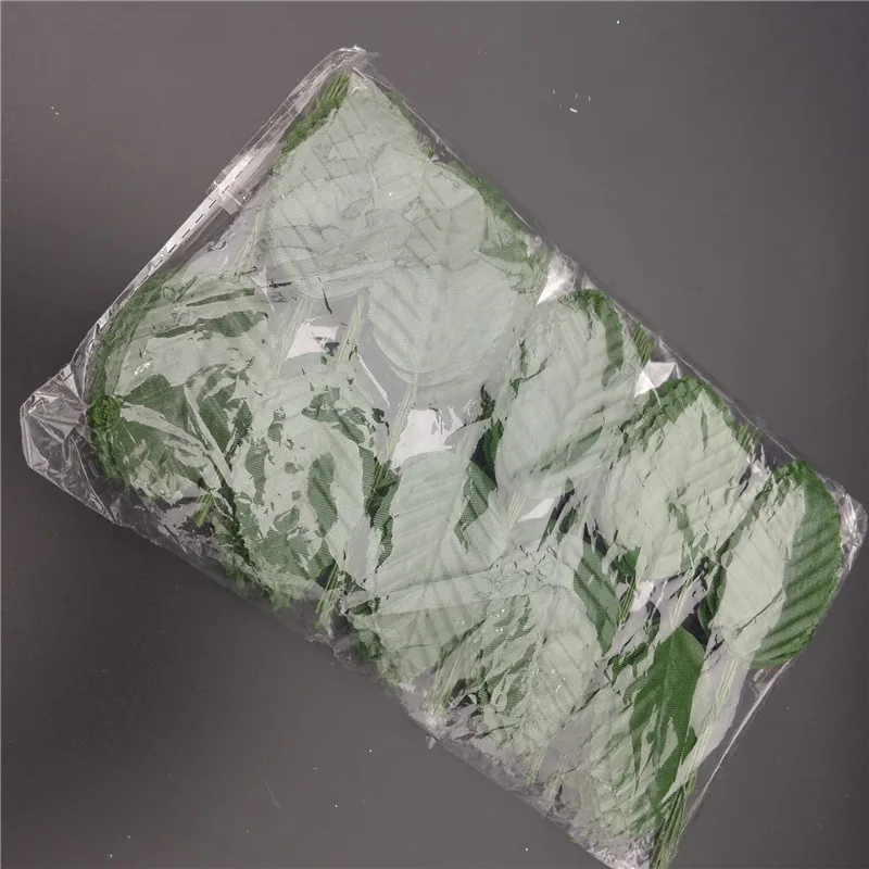 dark green 200 шт./упак. мини нейлоновые шелковые листьев в форме листьев DIY для создания искусственных цветов для свадьбы, дня рождения, цветочное украшение; Скрапбукинг лист - Цвет: dark green