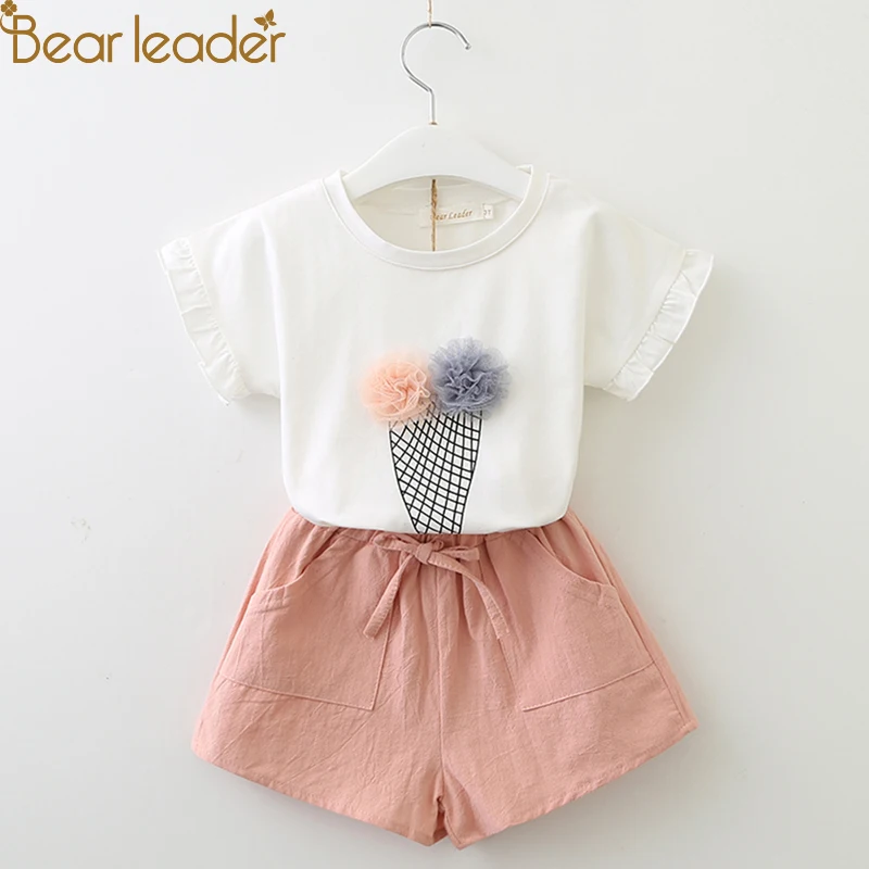 Bear leader/комплекты одежды для девочек коллекция 2019 года новая брендовая летняя