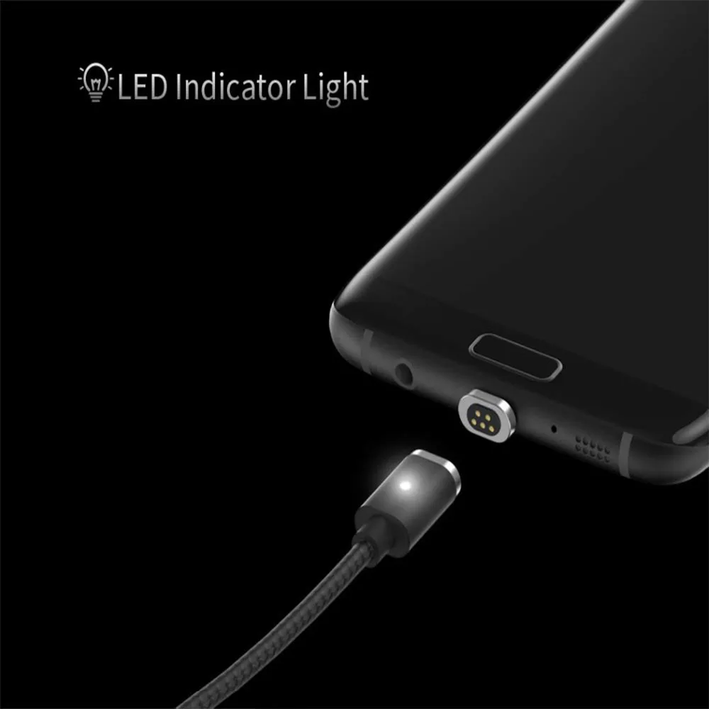 WSKEN Mini 2 LED Магнитный USB кабель для быстрой зарядки магнитное зарядное устройство