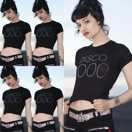 Стильная простая женская футболка с коротким рукавом и круглым вырезом