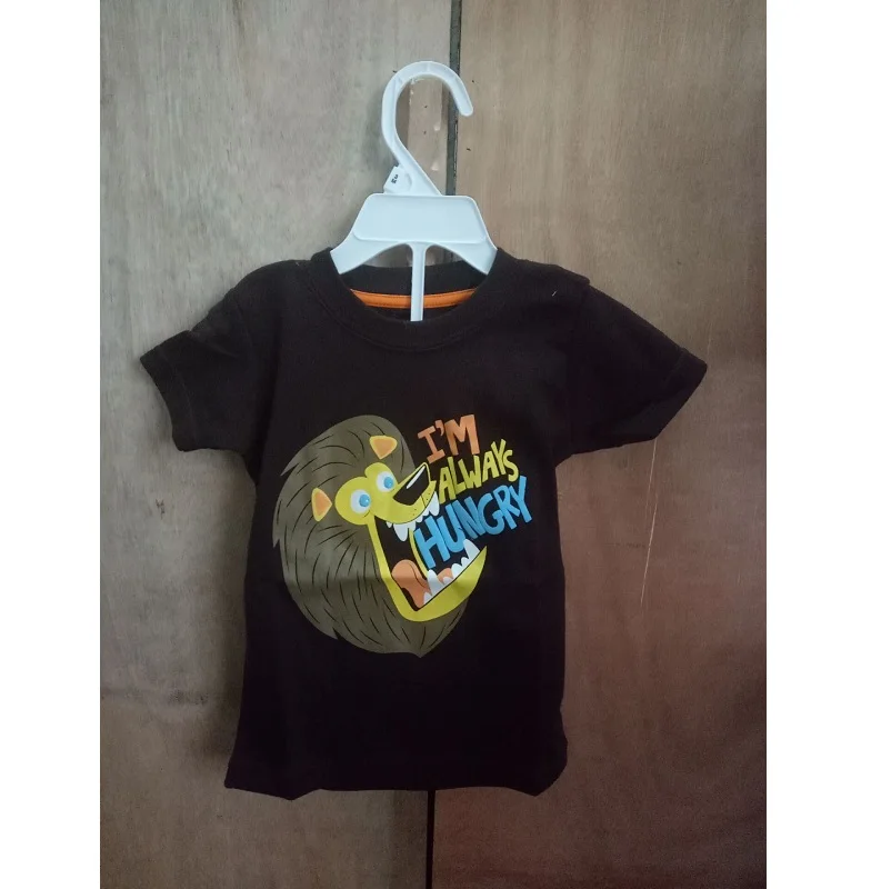 Коллекция 2017 года летние топы с изображением Льва одежда для маленьких мальчиков