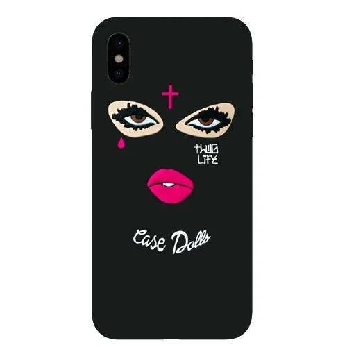 Мягкий чехол для телефона в масках Goon Thug Life для iPhone 11 pro xs max X 6s 6 7 8 plus 5 5S 10 SE XR Teared Girl Jesus Christian Cross - Цвет: case 2