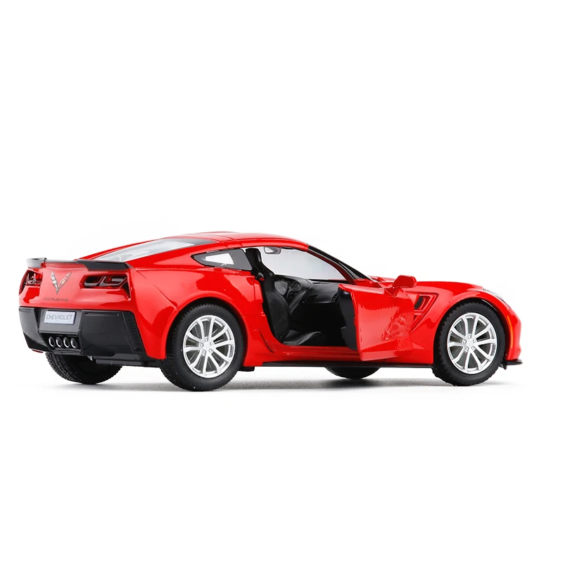 1/36 Chevrolet Corvette C7 металлические Литые под давлением машинки, игрушка с откидной спинкой, модель автомобиля из сплава, миниатюрный автомобиль для дня рождения, детские игрушки, подарки