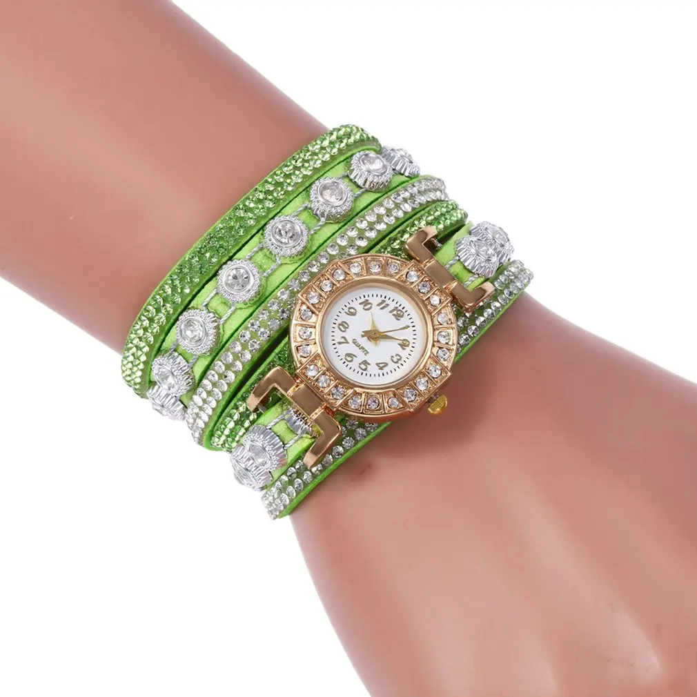 Корейские Бархатные часы с браслетом роскошные полностью алмазные в ретро стиле