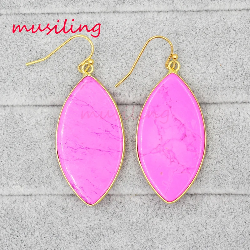 

Wholesale Jewelry Earring Horse Eye Rose Red Drop Earrings Natural Stone Accessories Fashion Jewelry for Women 10Pairs