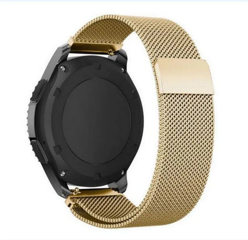 20 22 мм петля Миланский ремешок для samsung gear S3 S2 Frontie классический быстросъемный ремешок Active2 40 44 Galaxy Watch 42 46 Band