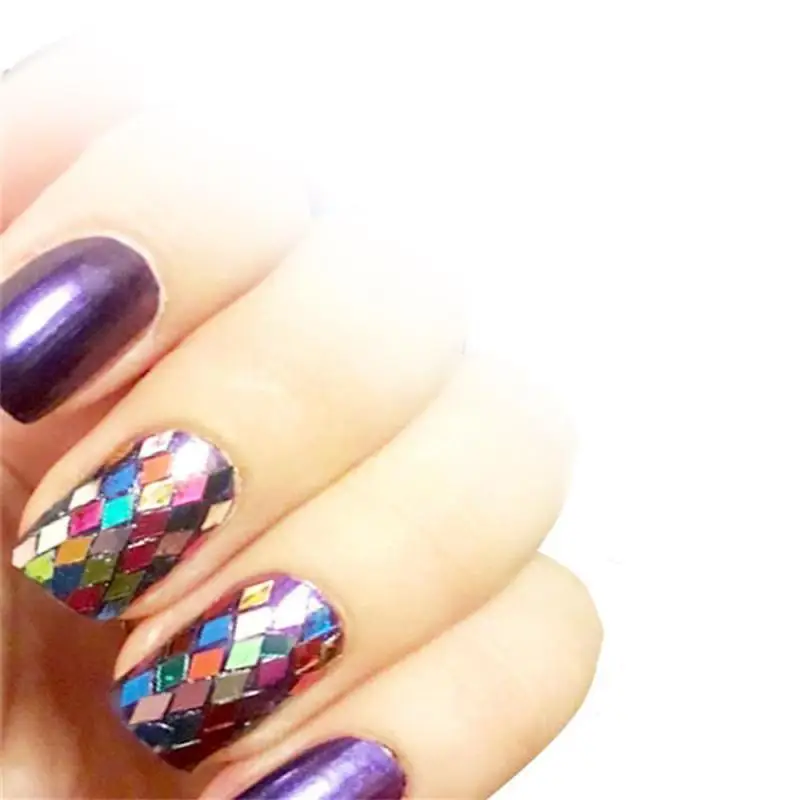 1 коробка модные патчи для ногтей сделай сам блестящие радужные лучи лак