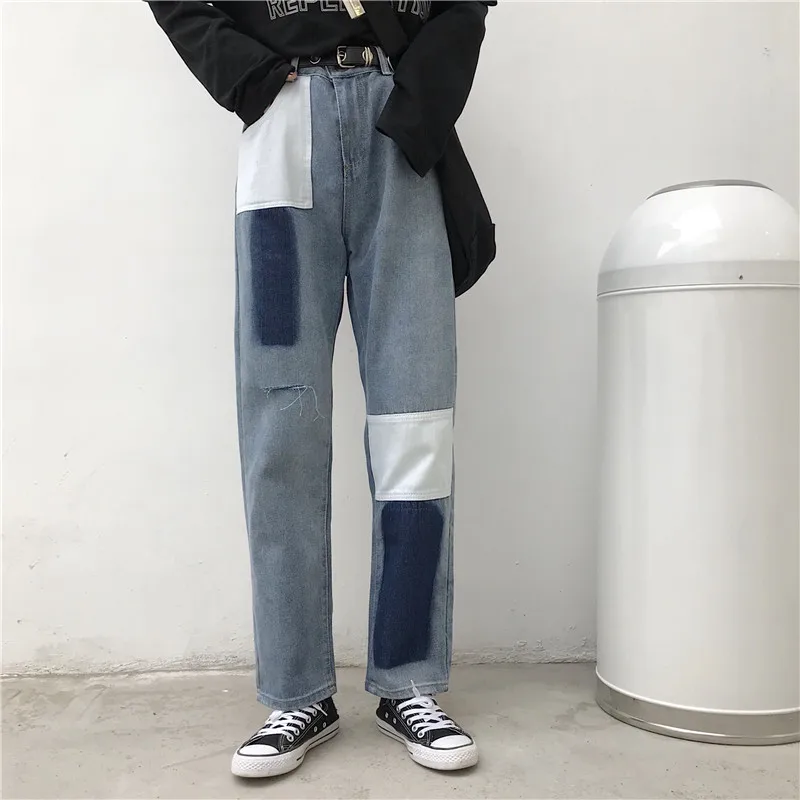 Женские джинсы с дырками ulzzang harajuku BF на весну и осень повседневные корейские