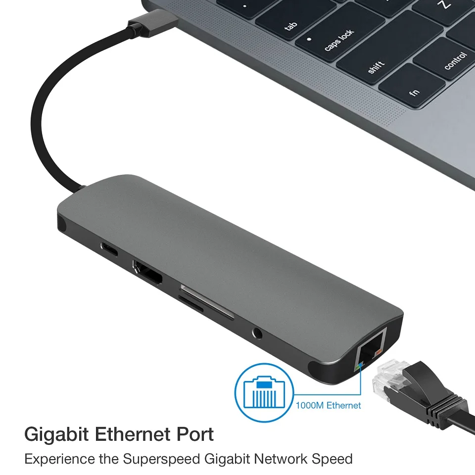Док станция Thunderbolt 3 USB C HDMI 0 RJ45 5 мм|USB-хабы| |