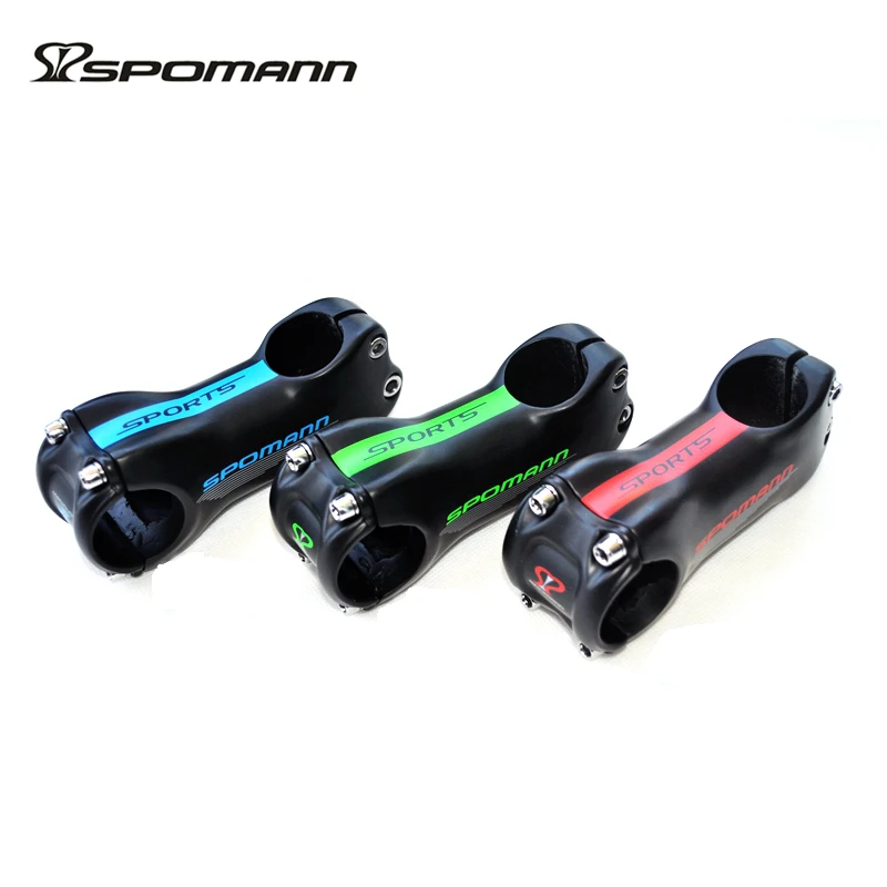 

SPOMANN полный карбоновый стержень, 17 градусов угла, карбоновый стержень для велосипеда UD Matte MTB, дорожный велосипед 31,8*70-120 мм, велосипедные дета...
