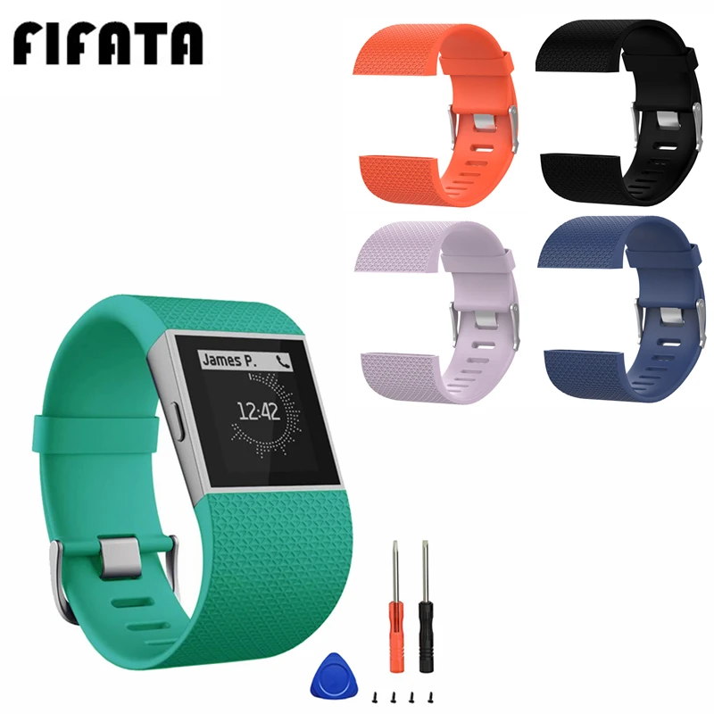 FIFATA для Fitbit Suge Цветной силиконовый ремешок спортивный резиновый браслет Replaement Band