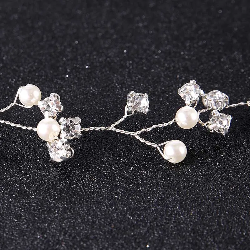 Gold/Silver Color Crystal Headband Pearl Tiaras de Noiva Hair Jewelry Women Headpiece Ornaments Wedding Accessories VL | Украшения и