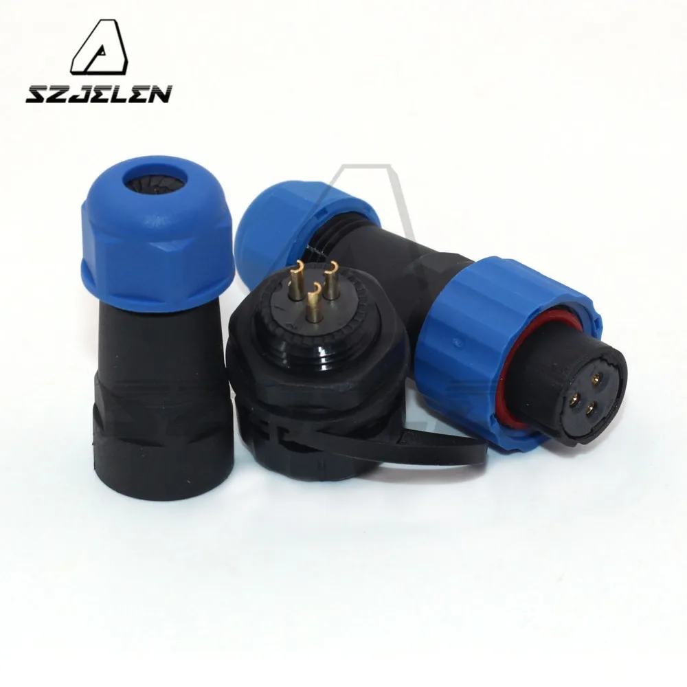 SD16 водонепроницаемый авиационный 3 контактный разъем для кабеля питания IP67