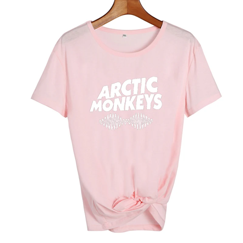 Arctic Monkey Sound Wave женская футболка Tumblr Топы панк-рок Харадзюку Tumblr Music Футболка женская черная белая футболка Femme