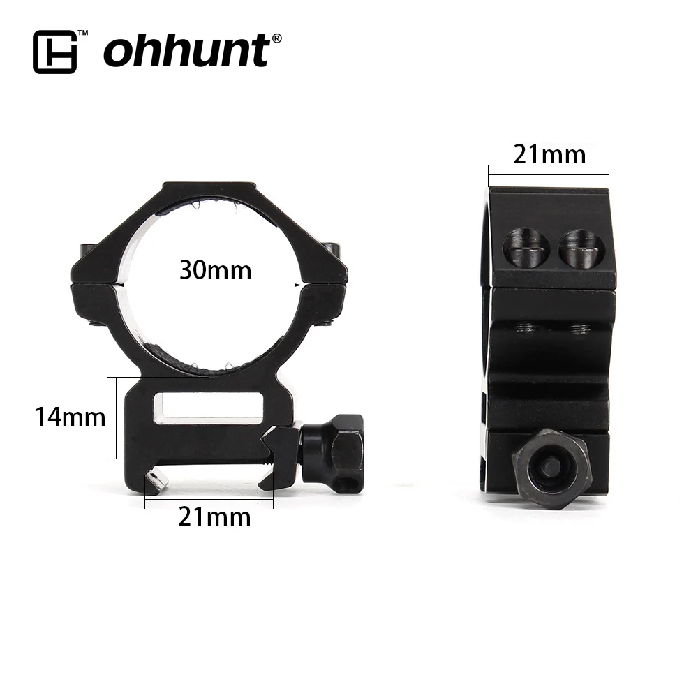 Ohhunt 2 шт. тактический 30 мм крепление кольца Пикатинни Вивер база для рейки средний