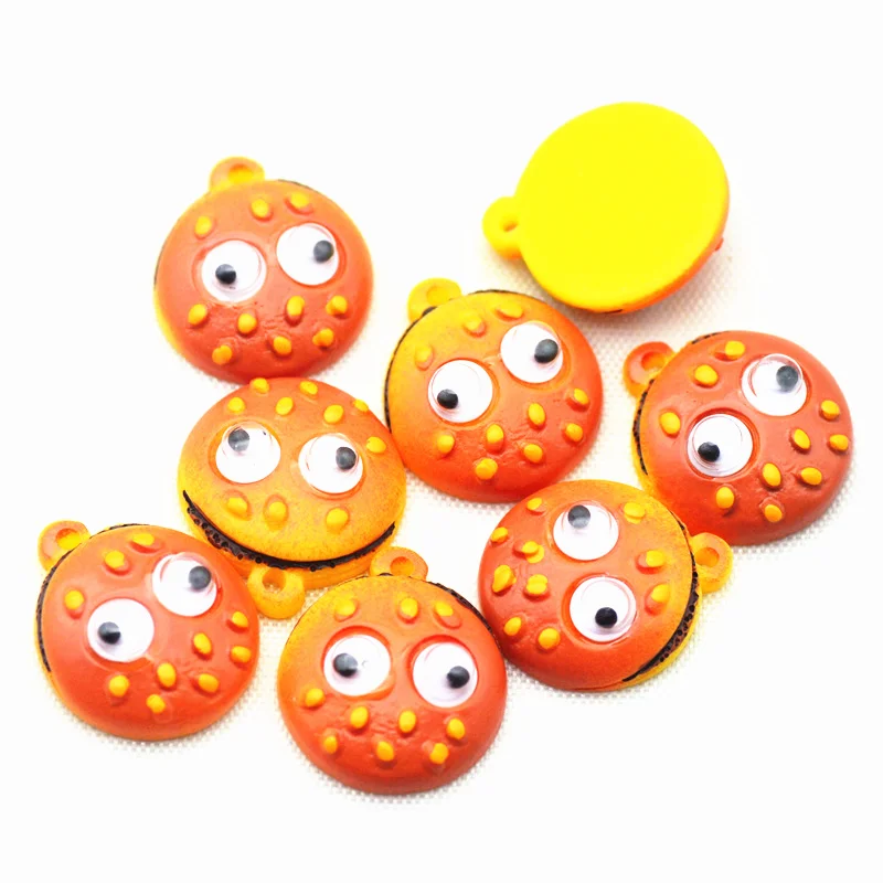 Подвески для гамбургеров из смолы | миниатюрные бусины с плоской задней