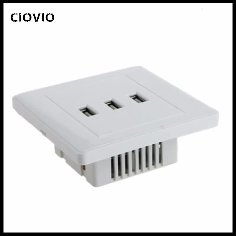 Розетка сетевая с 3 USB портами 2 0 10 А|Электрические розетки| |