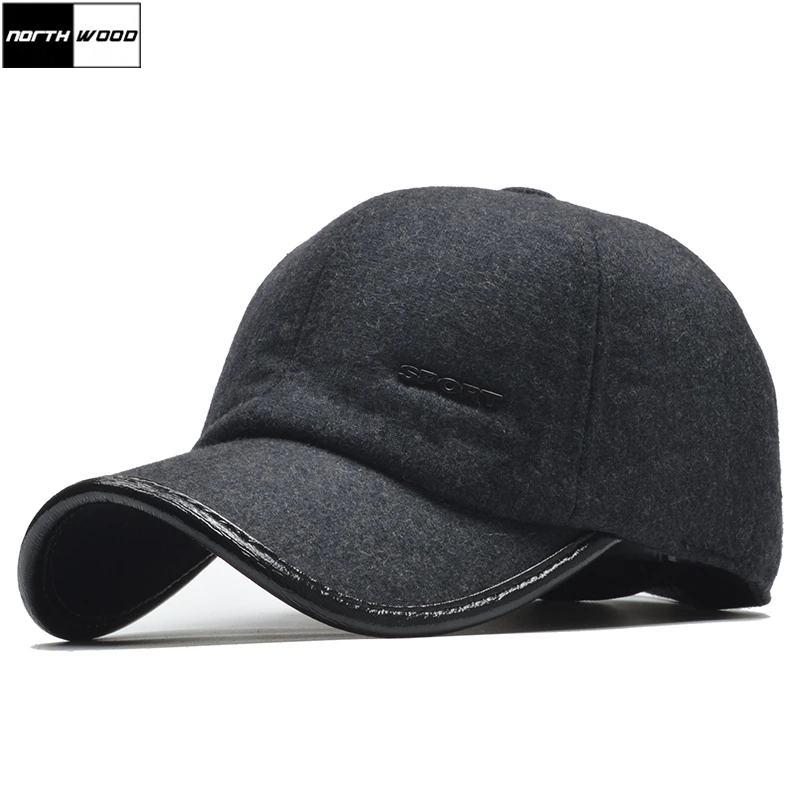 Брендовая теплая зимняя Бейсболка [NORTHWOOD] мужская Кепка Снэпбэк с ушами для