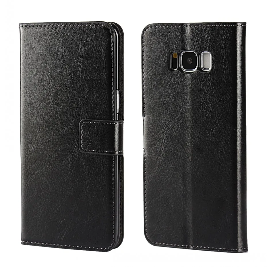 1 шт./лот новинка кошелек Crazy Horse искусственная кожа чехол подставка для Samsung S8 Plus S7
