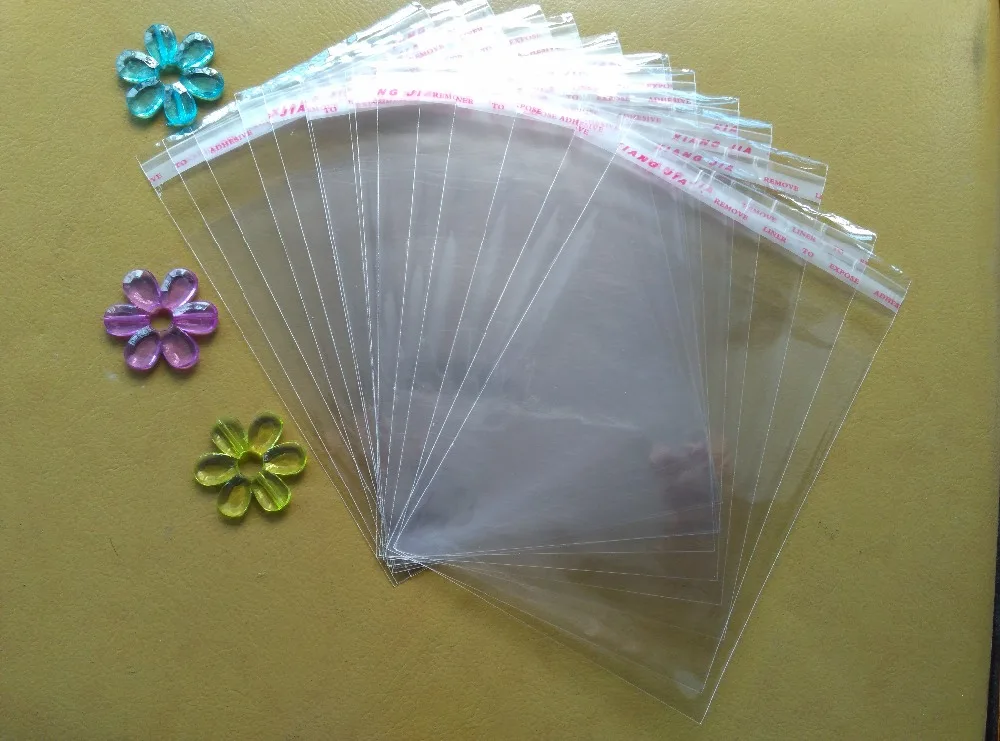 500 шт. прозрачные пластиковые пакеты 10 х15 см|plastic bag adhesive seal|plastic cleargift bags packing |