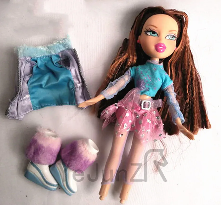 23 см оригинальная модная фигурка, оригинальная Кукла Bratz с красными волосами и красивой одеждой, кукла, лучший подарок для ребенка