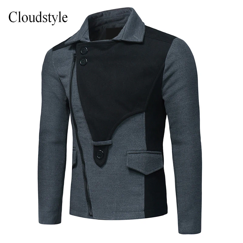 Cloudstyle мужской Тренч модные короткая куртка Для мужчин Повседневное Slim Fit пальто