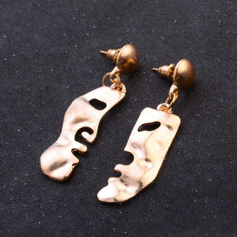24 стиля! Абстрактные человеческие контуры лица серьги гвоздики трендовый сплав