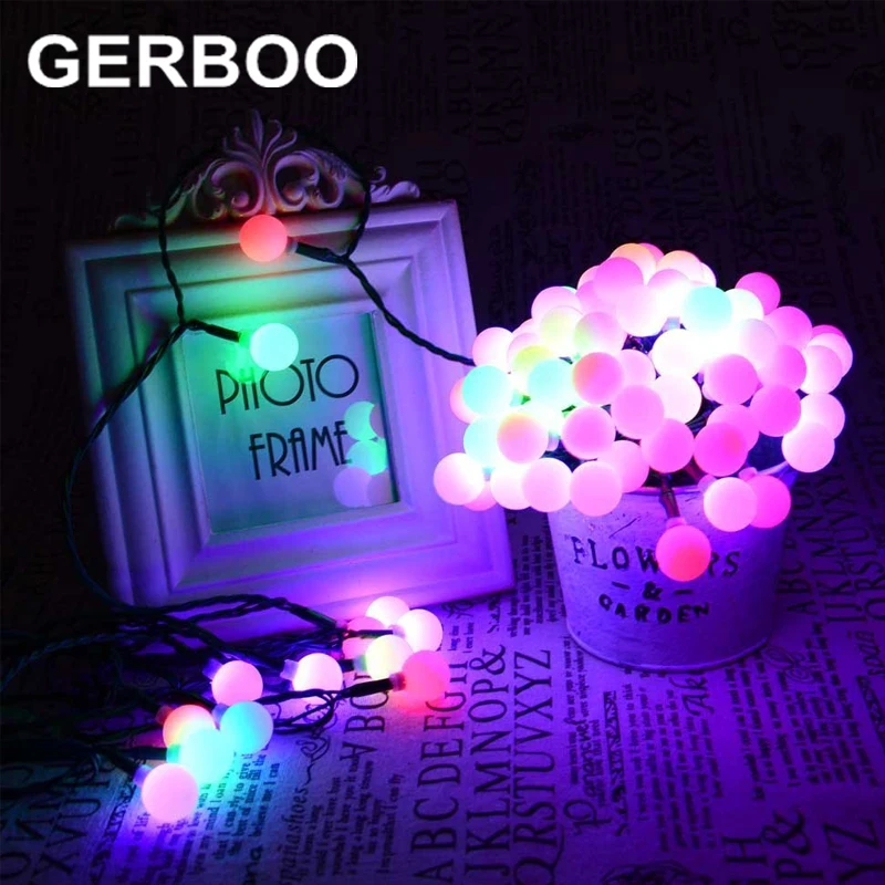 Солнечные лампы 20 светодиодов шар водонепроницаемый красочный Сказочный