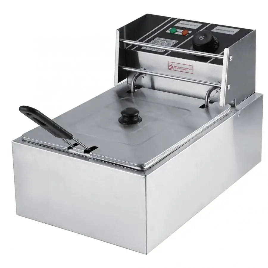 6 л Электрический Глубокий Fryer из нержавеющей стали с корзиной для коммерческого домашнего использования 220-240 в разъем AU