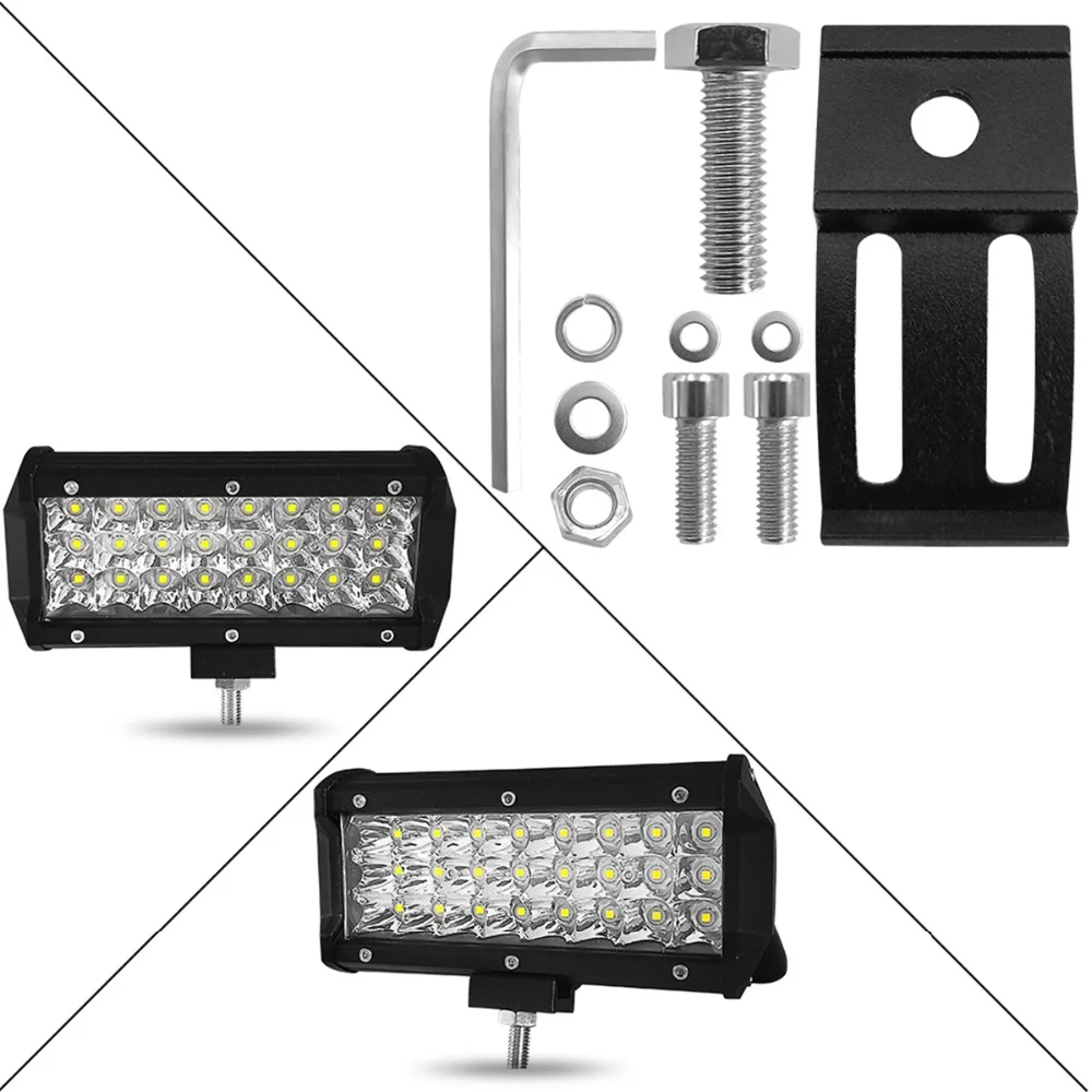 7 дюймов 72 Вт тройное светодиодный рабочее освещение автомобиля свет длинные