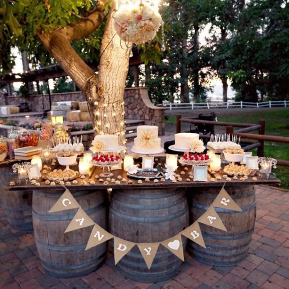 9 шт. фотообои джутовая веревка флаги конфеты свадебное украшение|decorative