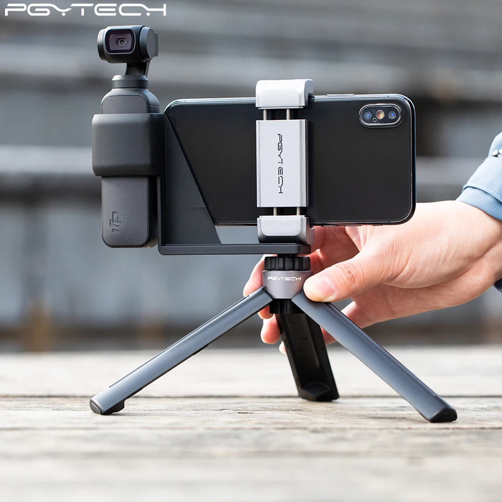 PGYTECH DJI OSMO карманный мини ручка Настольный Штатив для экшн-камеры GoPro 1/4 резьба порт для фотографии аксессуары расширения
