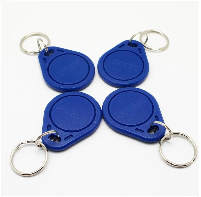 50 шт./лот LF 125 кГц ID карты RFID карты/KeyTag/брелок для ключей с TK4100 чип времени