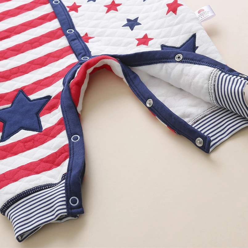 Shanyingfang Baby Boys Autumn Rompers Infant Winter Long Sleeve Stripes Jumpsuits Cartoon Clothes Newborn Clothing |