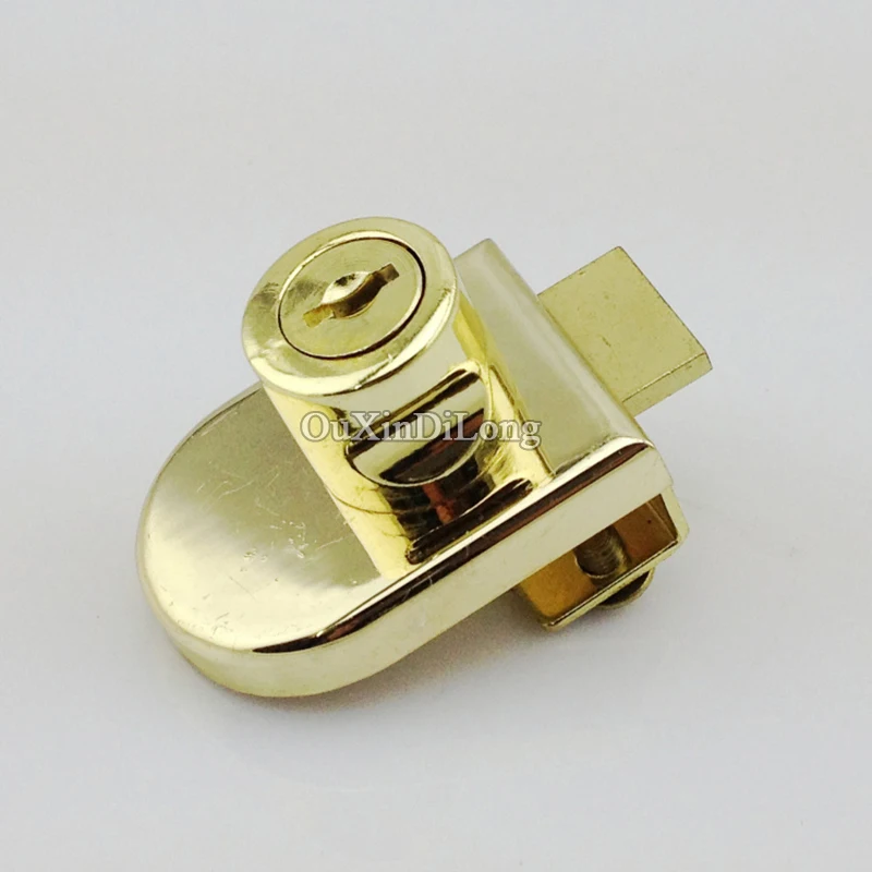 Новинка 5 шт. золотые стеклянные замки для шкафа ювелирные витрины дверные