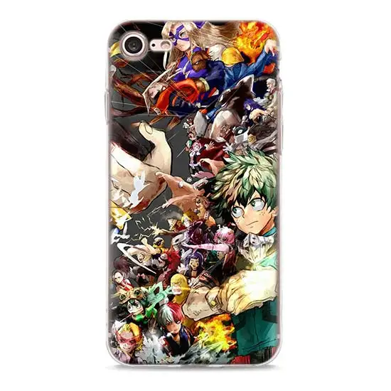 Прозрачный чехол my hero Academy для Apple iPhone 7 8 Plus 6 6s Plus 5 5S X XR XS MAX TPU мягкие чехлы Coque - Цвет: 14