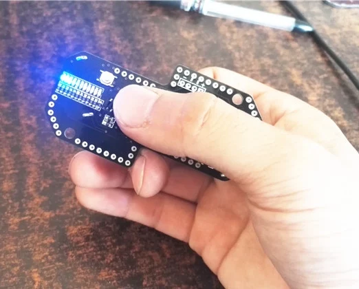 Электронный diy Набор вращающийся на пальце светодиодный дисплей POV паяльные