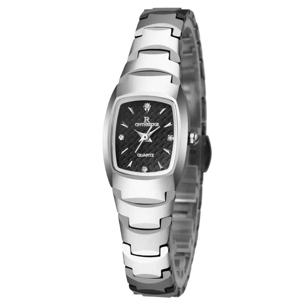 ONTHEEDGE Women Watch Fashion Luxury Ultra Thin Watches Tungsten Steel Diamond Ladies Quartz Rhinestone Waterproof | Наручные часы