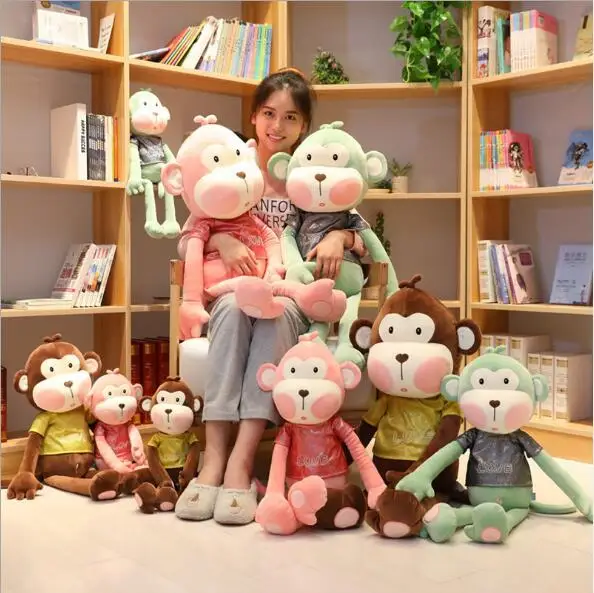 Плюшевая игрушка мягкая кукла мультфильм искусственная обезьяна любовь я люблю