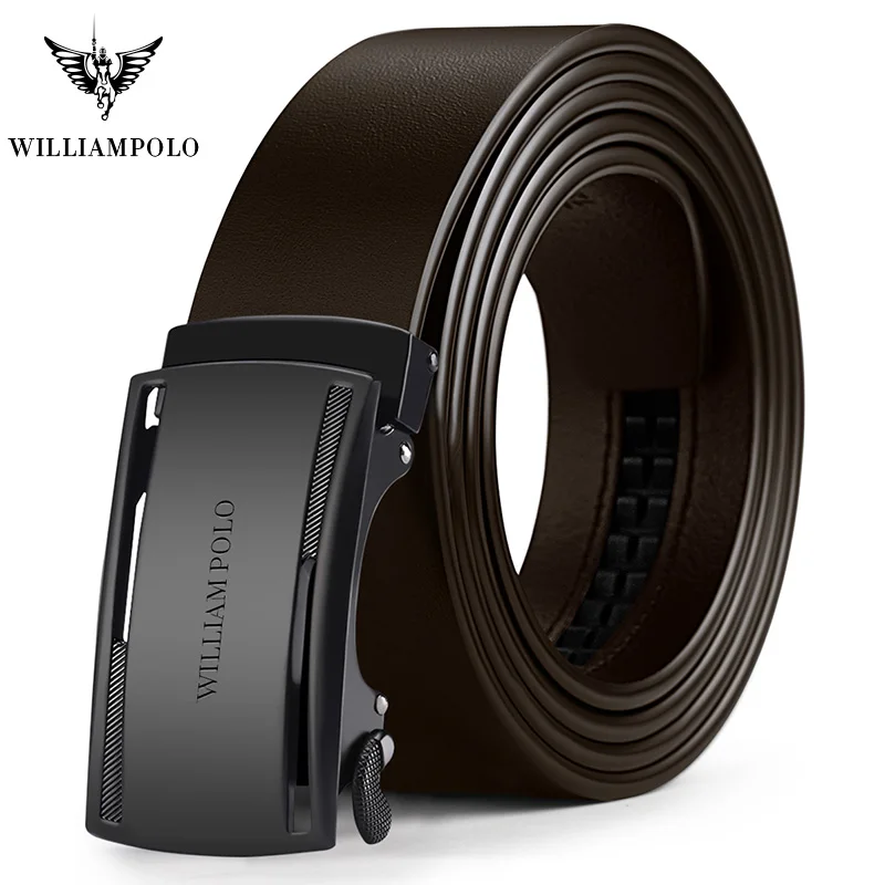 Black buckle brown Мужские ремни от бренда класса люкс, мужские дизайнерские ремни высокого качества ceinture homme из натуральной кожи - Цвет: Black buckle brown