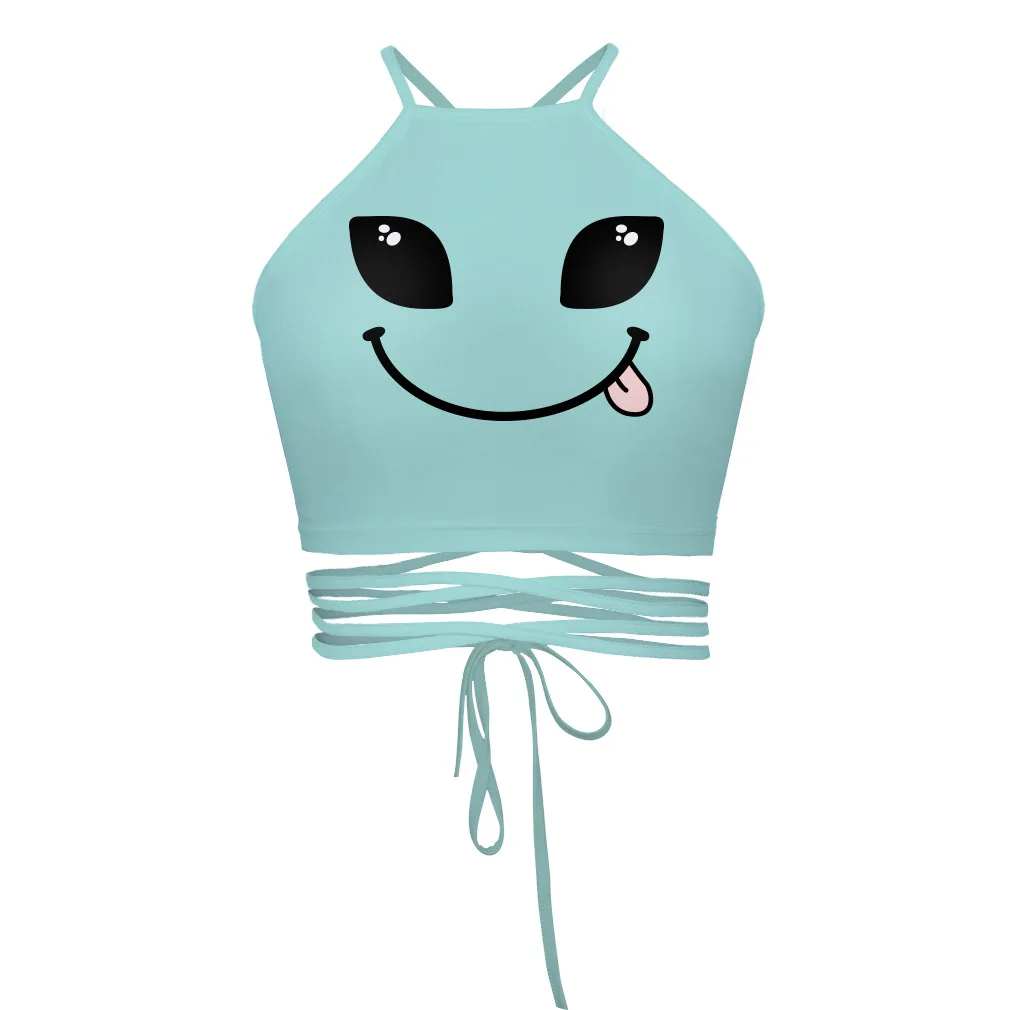 Сексуальный укороченный топ с принтом из мультфильма Покемон го Пикачу Женский